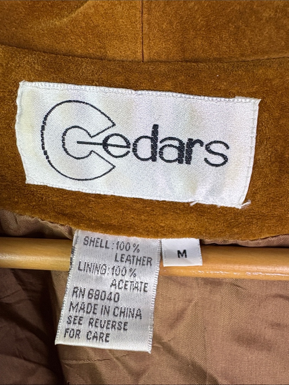 80s/90s Suede Cropped Jacket in Brown/Tan fits size L - Picture 6 of 7
